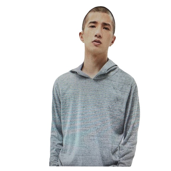 Men's PacSun Heather Gray Light Weight Hooded Pullover Scallop Fit Size XL - Picture 1 of 11